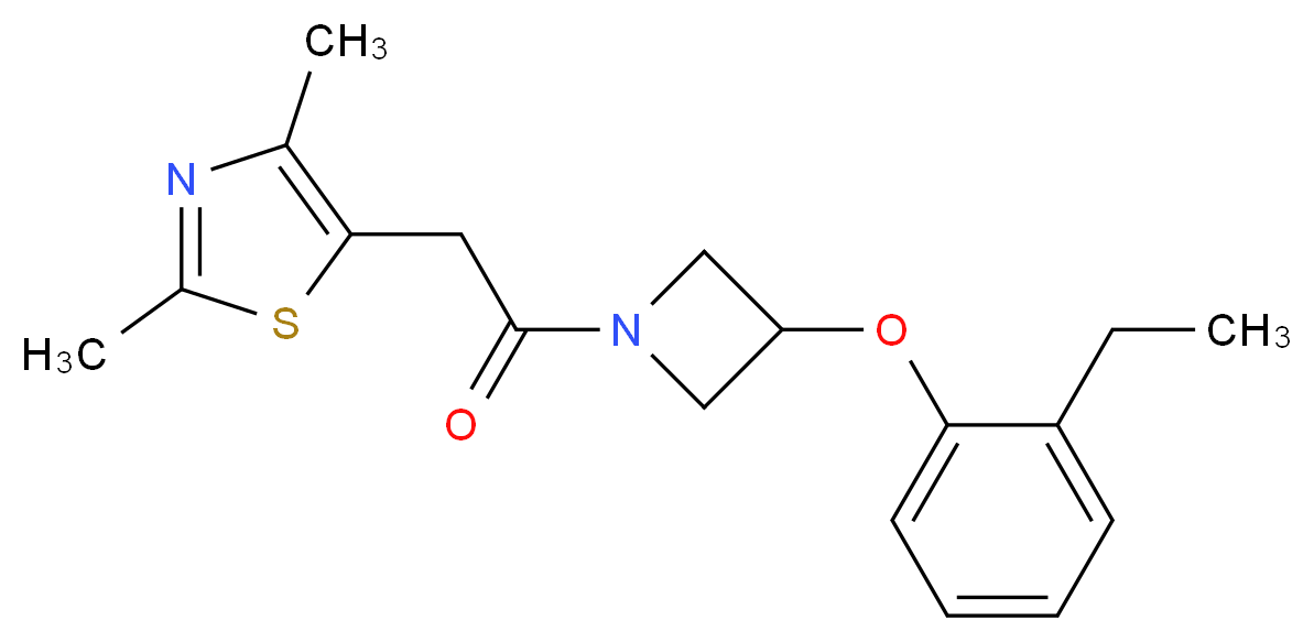 5-{2-[3-(2-ethylphenoxy)-1-azetidinyl]-2-oxoethyl}-2,4-dimethyl-1,3-thiazole_分子结构_CAS_)