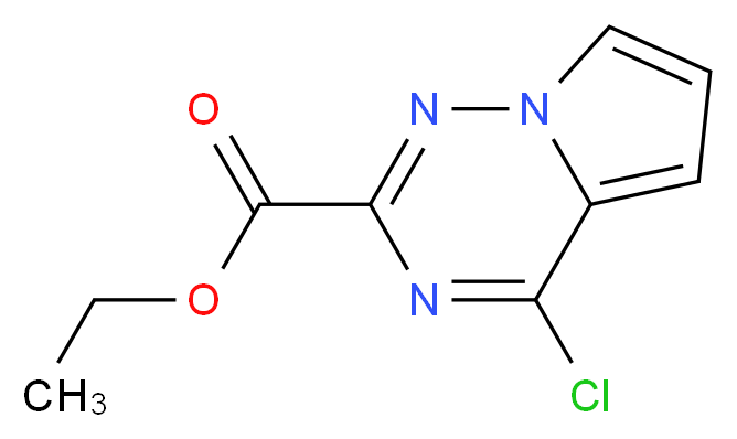 ethyl 4-chloropyrrolo[2,1-f][1,2,4]triazine-2-carboxylate_分子结构_CAS_1120214-92-7