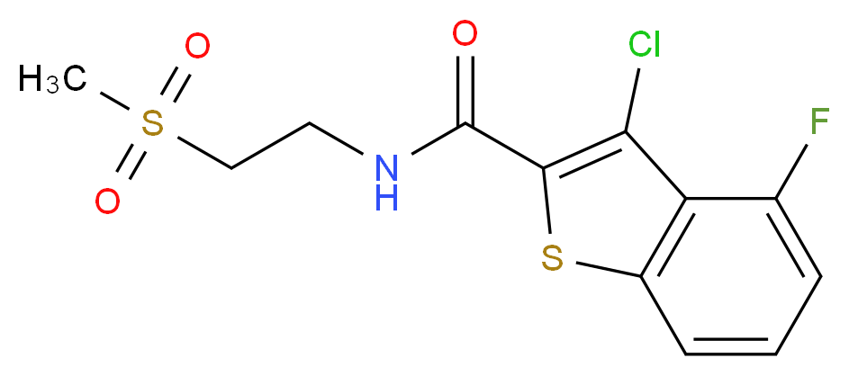 3-chloro-4-fluoro-N-[2-(methylsulfonyl)ethyl]-1-benzothiophene-2-carboxamide_分子结构_CAS_)