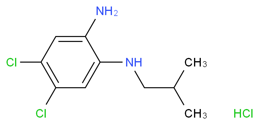 4,5-Dichloro-N1-isobutylbenzene-1,2-diamine hydrochloride_分子结构_CAS_957035-41-5)