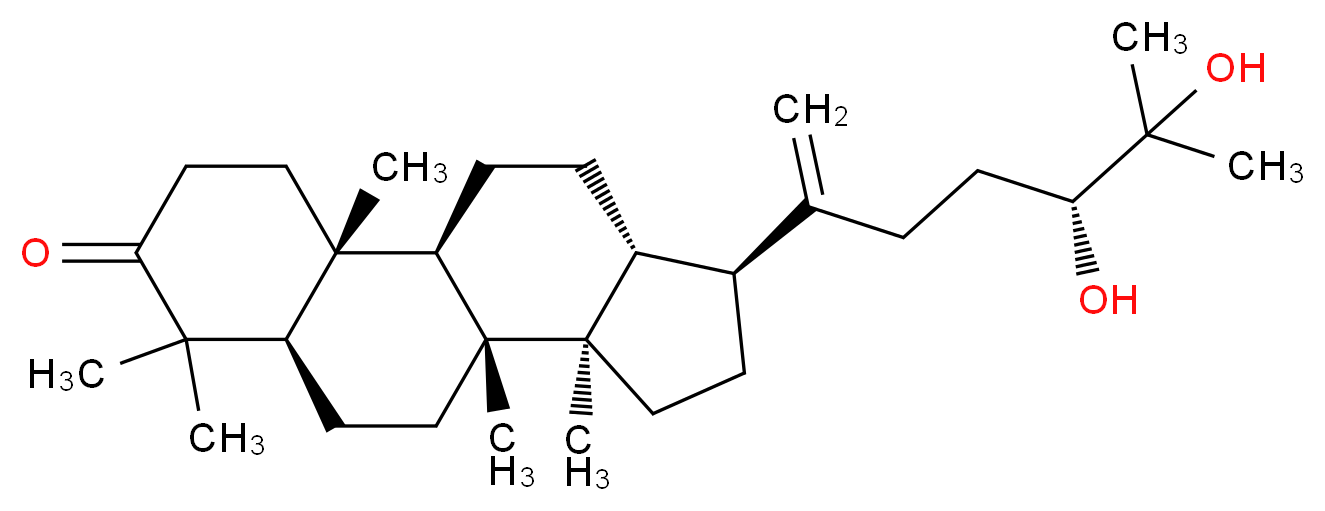 (1R,2R,7R,10R,11R,14S,15R)-14-[(5R)-5,6-dihydroxy-6-methylhept-1-en-2-yl]-2,6,6,10,11-pentamethyltetracyclo[8.7.0.0<sup>2</sup>,<sup>7</sup>.0<sup>1</sup><sup>1</sup>,<sup>1</sup><sup>5</sup>]heptadecan-5-one_分子结构_CAS_63543-53-3