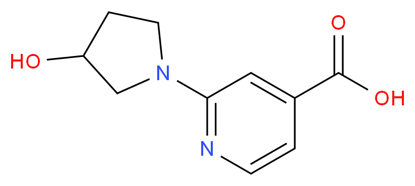 2-(3-Hydroxy-1-pyrrolidinyl)isonicotinic acid_分子结构_CAS_654663-49-7)