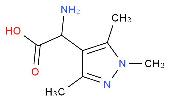 amino(1,3,5-trimethyl-1H-pyrazol-4-yl)acetic acid_分子结构_CAS_1025555-34-3)