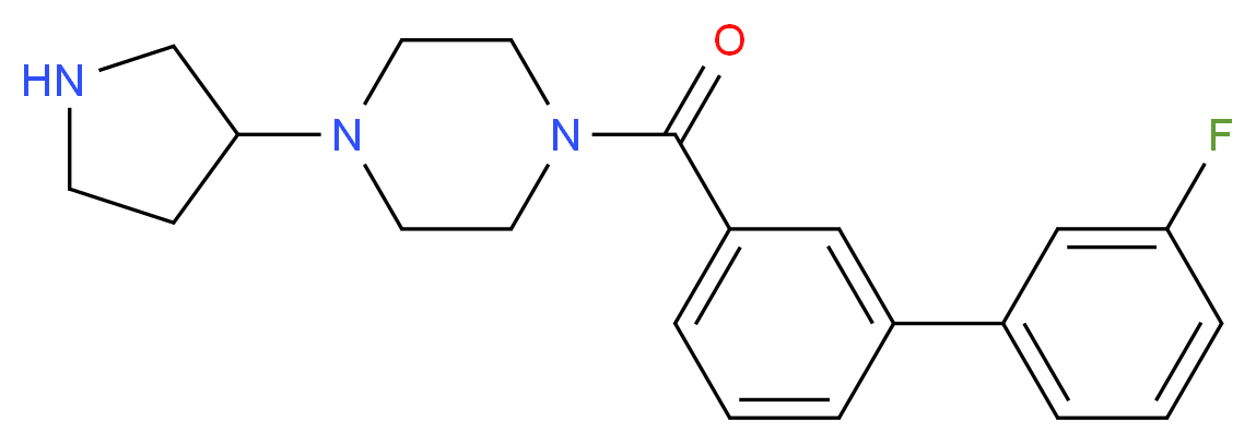 1-[(3'-fluorobiphenyl-3-yl)carbonyl]-4-pyrrolidin-3-ylpiperazine_分子结构_CAS_)