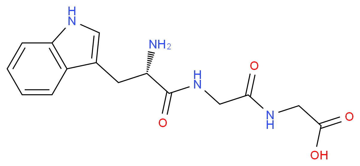 2-{2-[(2S)-2-amino-3-(1H-indol-3-yl)propanamido]acetamido}acetic acid_分子结构_CAS_20762-31-6