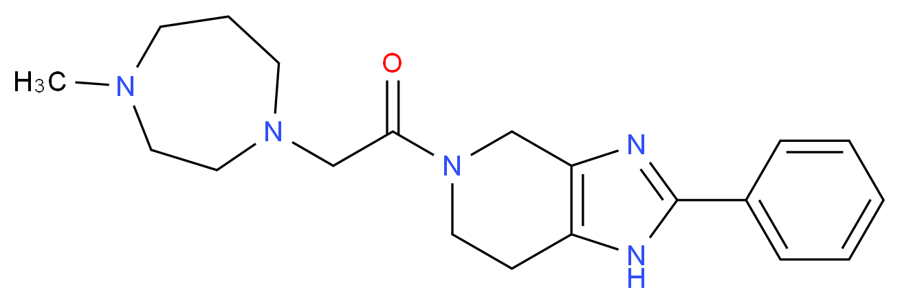 5-[(4-methyl-1,4-diazepan-1-yl)acetyl]-2-phenyl-4,5,6,7-tetrahydro-1H-imidazo[4,5-c]pyridine_分子结构_CAS_)