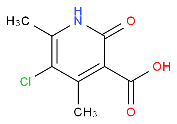 5-chloro-4,6-dimethyl-2-oxo-1,2-dihydro-3-pyridinecarboxylic acid_分子结构_CAS_309275-47-6)