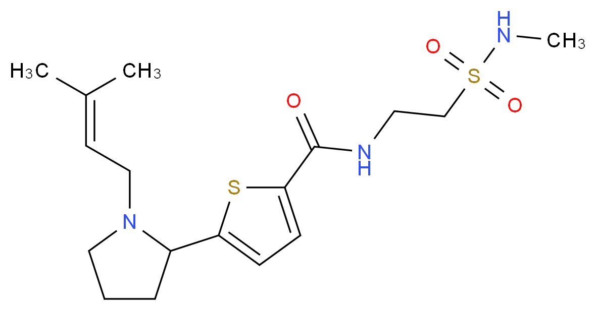 N-{2-[(methylamino)sulfonyl]ethyl}-5-[1-(3-methyl-2-buten-1-yl)-2-pyrrolidinyl]-2-thiophenecarboxamide_分子结构_CAS_)