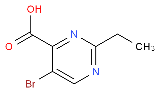 5-bromo-2-ethylpyrimidine-4-carboxylic acid_分子结构_CAS_1235450-86-8