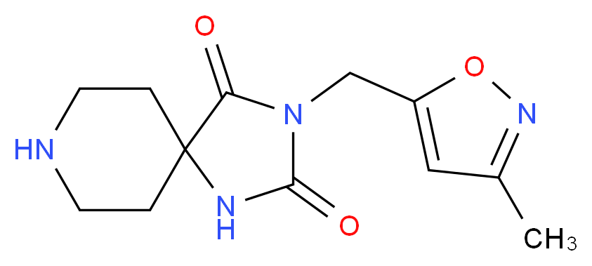 3-[(3-methyl-5-isoxazolyl)methyl]-1,3,8-triazaspiro[4.5]decane-2,4-dione_分子结构_CAS_)