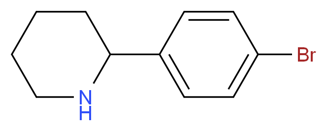 2-(4-bromophenyl)piperidine_分子结构_CAS_383128-14-1