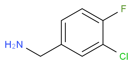 3-Chloro-4-fluorobenzyl amine_分子结构_CAS_72235-56-4)