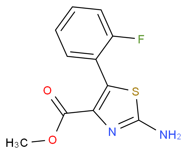 Methyl 2-amino-5-(2-fluorophenyl)-1,3-thiazole-4-carboxylate_分子结构_CAS_)