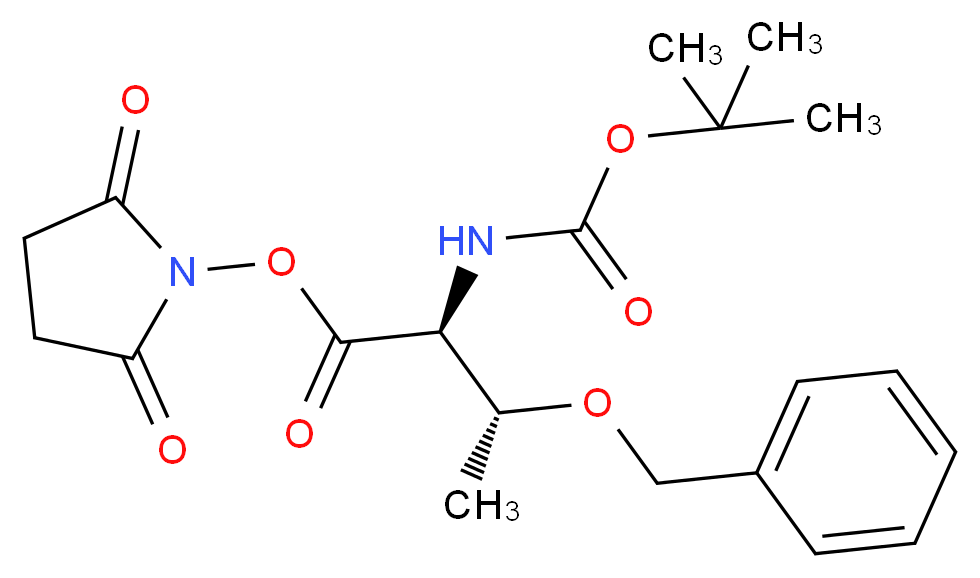 2,5-dioxopyrrolidin-1-yl (2S,3R)-3-(benzyloxy)-2-{[(tert-butoxy)carbonyl]amino}butanoate_分子结构_CAS_32886-43-4