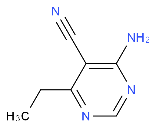 4-amino-6-ethylpyrimidine-5-carbonitrile_分子结构_CAS_54122-59-7
