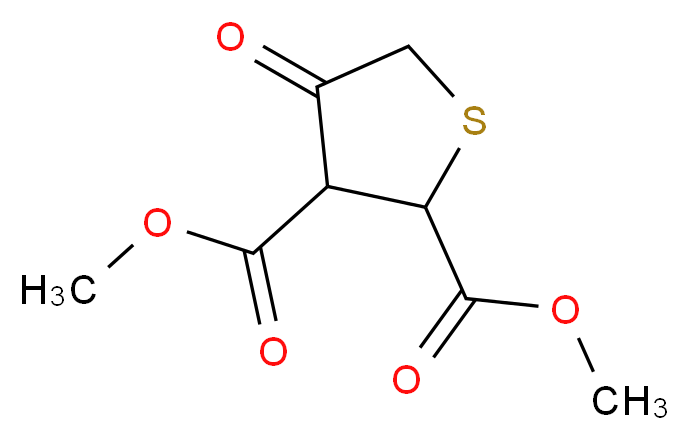 2,3-dimethyl 4-oxothiolane-2,3-dicarboxylate_分子结构_CAS_38293-63-9