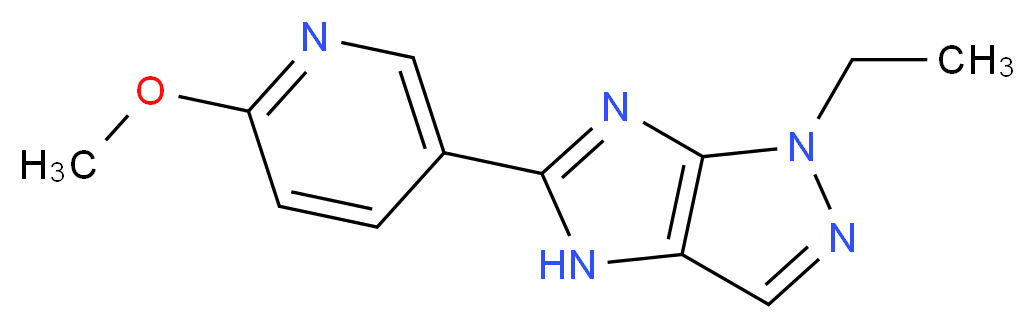 1-ethyl-5-(6-methoxypyridin-3-yl)-1,4-dihydroimidazo[4,5-c]pyrazole_分子结构_CAS_)