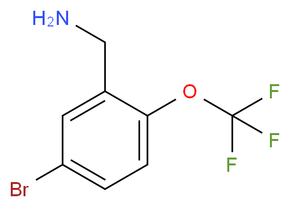 [5-bromo-2-(trifluoromethoxy)phenyl]methanamine_分子结构_CAS_1152088-62-4