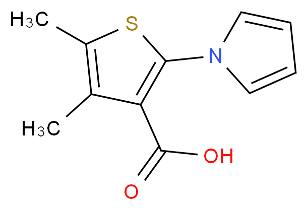 4,5-dimethyl-2-(1H-pyrrol-1-yl)thiophene-3-carboxylic acid_分子结构_CAS_)