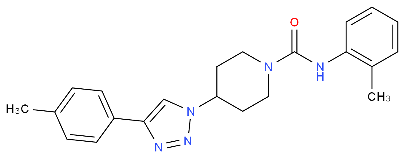 N-(2-methylphenyl)-4-[4-(4-methylphenyl)-1H-1,2,3-triazol-1-yl]piperidine-1-carboxamide_分子结构_CAS_)