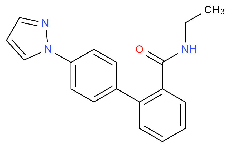 N-ethyl-4'-(1H-pyrazol-1-yl)biphenyl-2-carboxamide_分子结构_CAS_)