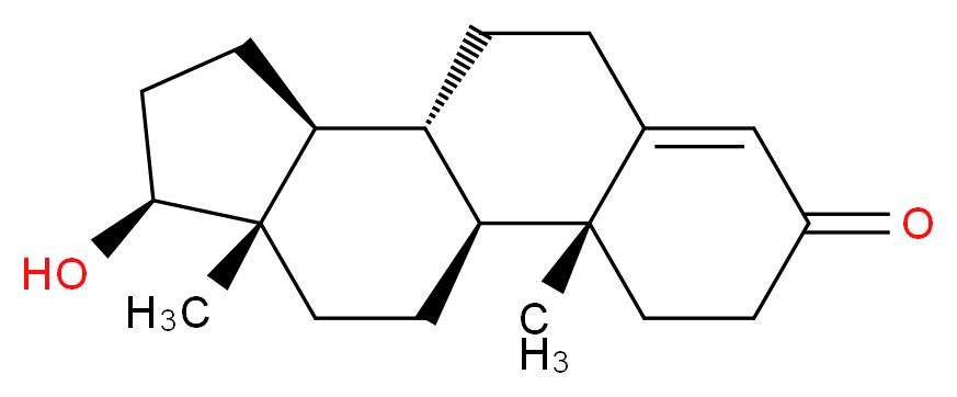 (8R,9S,10R,13S,14S,17S)-17-hydroxy-10,13-dimethyl-6,7,8,9,10,11,12,13,14,15,16,17-dodecahydro-1H-cyclopenta[a]phenanthren-3(2H)-one_分子结构_CAS_)