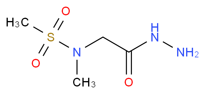 N-[(hydrazinecarbonyl)methyl]-N-methylmethanesulfonamide_分子结构_CAS_1119445-29-2