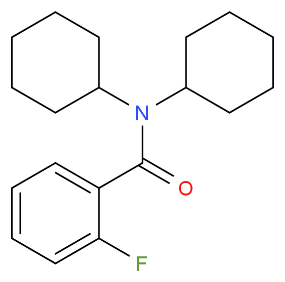 N,N-dicyclohexyl-2-fluorobenzamide_分子结构_CAS_574715-85-8