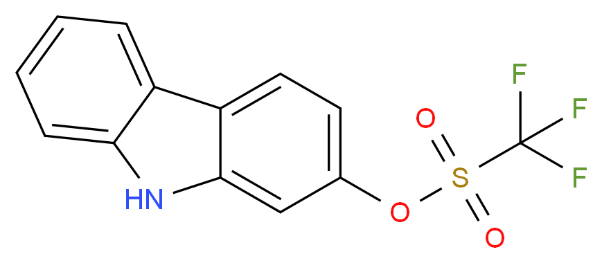 9H-carbazol-2-yl trifluoromethanesulfonate_分子结构_CAS_870703-52-9