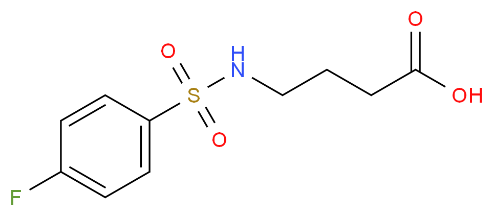4-{[(4-fluorophenyl)sulfonyl]amino}butanoic acid_分子结构_CAS_)