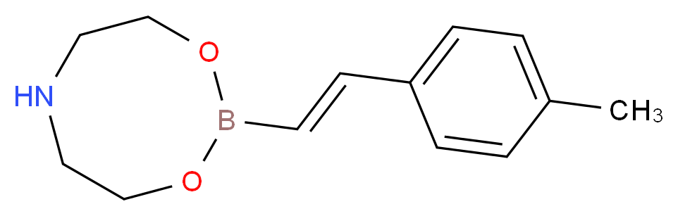 2-[(E)-2-(4-methylphenyl)ethenyl]-1,3,6,2-dioxazaborocane_分子结构_CAS_608534-31-2