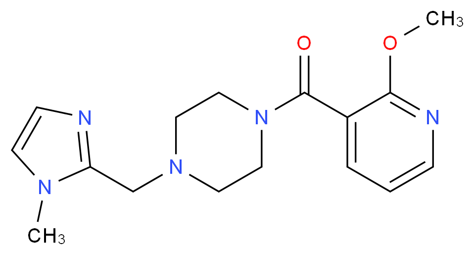 1-[(2-methoxypyridin-3-yl)carbonyl]-4-[(1-methyl-1H-imidazol-2-yl)methyl]piperazine_分子结构_CAS_)