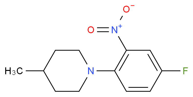 1-(4-Fluoro-2-nitrophenyl)-4-methylpiperidine_分子结构_CAS_)