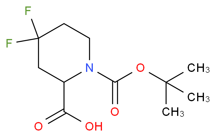 1-(tert-butoxycarbonyl)-4,4-difluoropiperidine-2-carboxylic acid_分子结构_CAS_661458-34-0)
