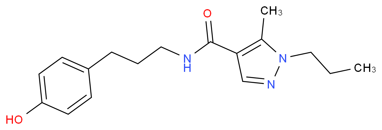N-[3-(4-hydroxyphenyl)propyl]-5-methyl-1-propyl-1H-pyrazole-4-carboxamide_分子结构_CAS_)