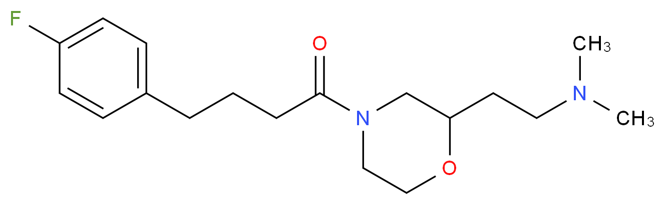 (2-{4-[4-(4-fluorophenyl)butanoyl]-2-morpholinyl}ethyl)dimethylamine_分子结构_CAS_)
