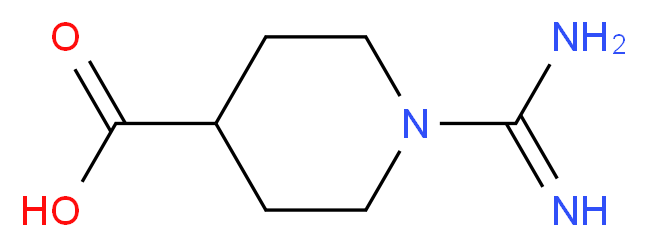 1-carbamimidoylpiperidine-4-carboxylic acid_分子结构_CAS_135322-16-6