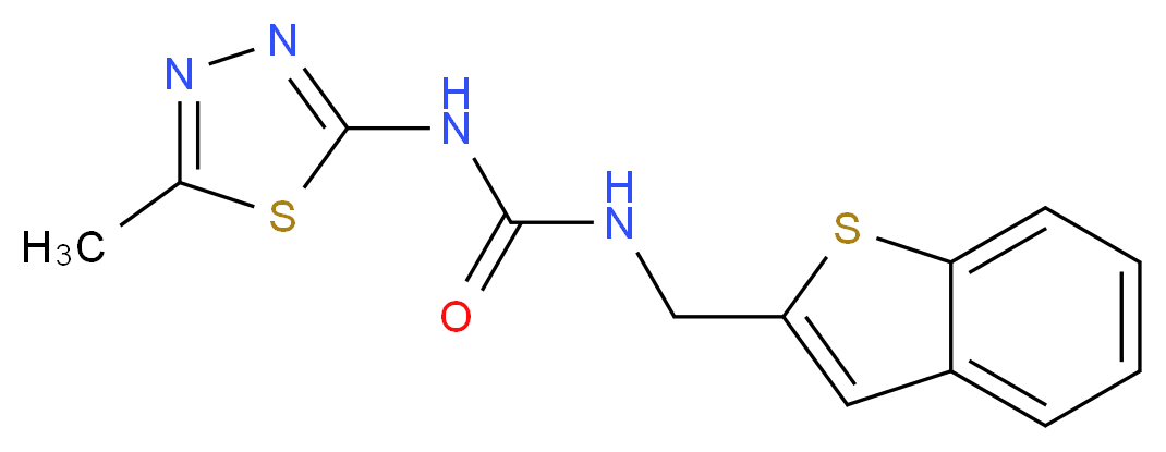 N-(1-benzothien-2-ylmethyl)-N'-(5-methyl-1,3,4-thiadiazol-2-yl)urea_分子结构_CAS_)