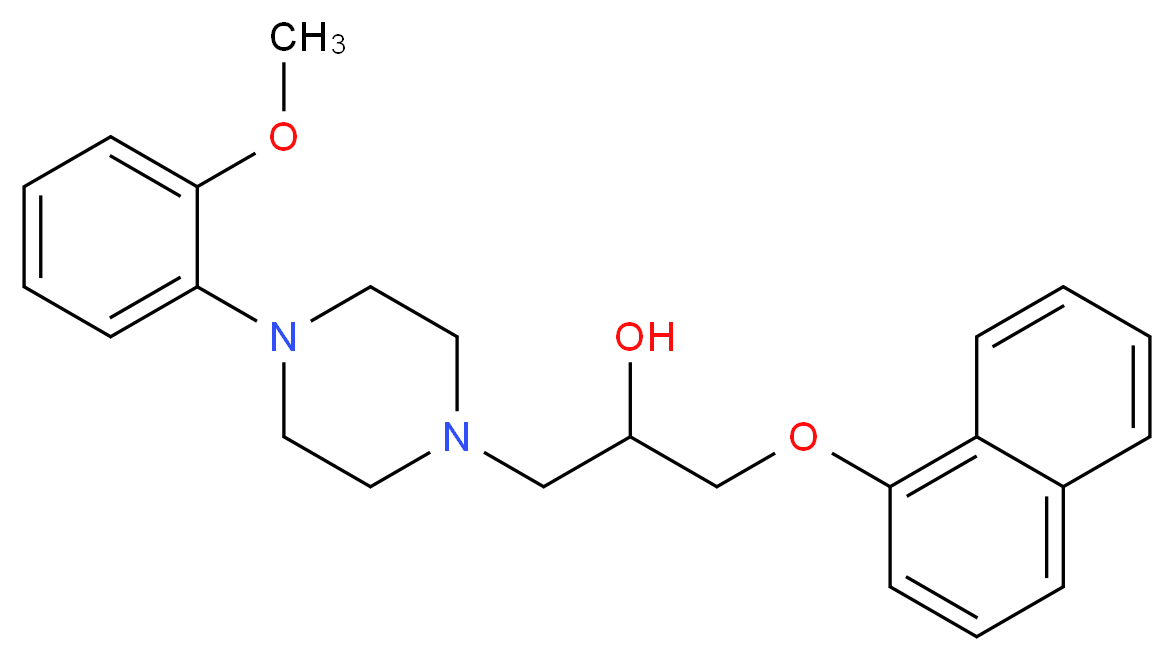 1-[4-(2-methoxyphenyl)piperazin-1-yl]-3-(naphthalen-1-yloxy)propan-2-ol_分子结构_CAS_57419-08-3