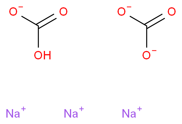 trisodium hydrogen carbonate carbonate_分子结构_CAS_533-96-0