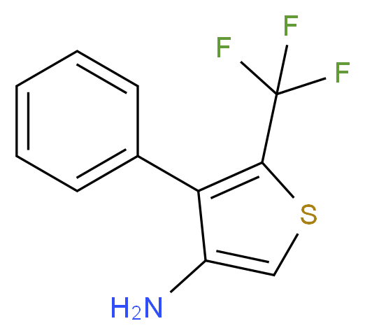 4-phenyl-5-(trifluoromethyl)thiophen-3-amine_分子结构_CAS_256427-77-7