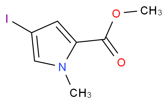 methyl 4-iodo-1-methyl-1H-pyrrole-2-carboxylate_分子结构_CAS_40740-42-9