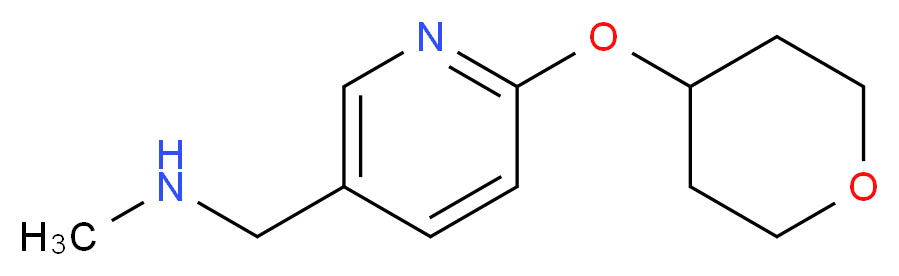 N-methyl-[6-(tetrahydropyran-4-yloxy)pyrid-3-yl]methylamine_分子结构_CAS_910036-99-6)