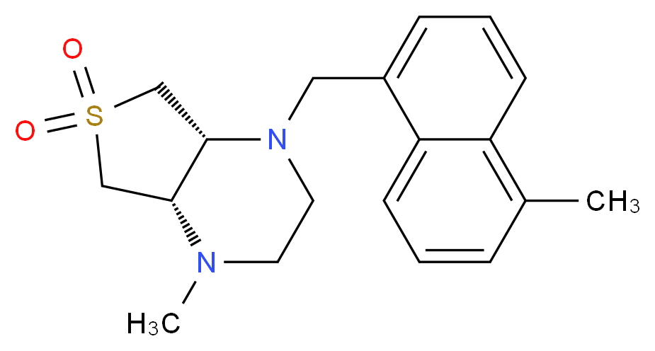 (4aR*,7aS*)-1-methyl-4-[(5-methyl-1-naphthyl)methyl]octahydrothieno[3,4-b]pyrazine 6,6-dioxide_分子结构_CAS_)