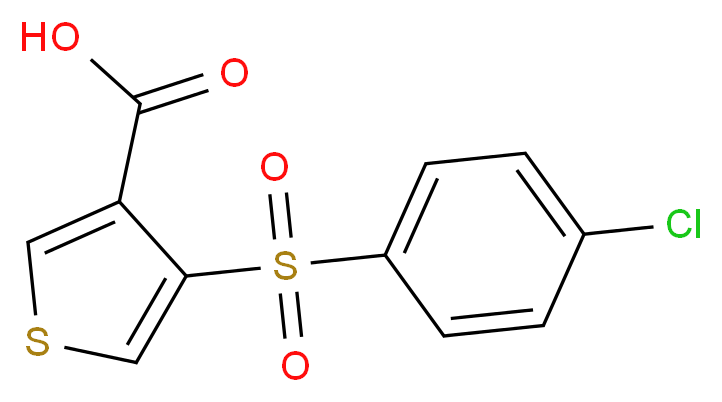 4-[(4-chlorophenyl)sulfonyl]-3-thiophenecarboxylic acid_分子结构_CAS_423769-77-1)