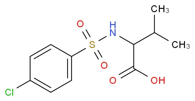 2-{[(4-Chlorophenyl)sulfonyl]amino}-3-methylbutanoic acid_分子结构_CAS_250714-80-8)