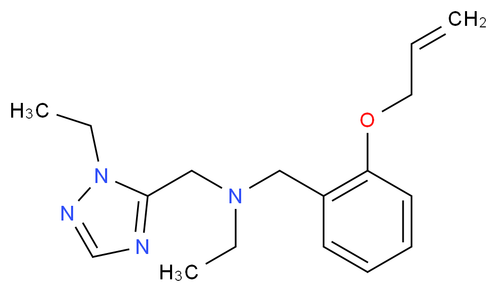 N-[2-(allyloxy)benzyl]-N-[(1-ethyl-1H-1,2,4-triazol-5-yl)methyl]ethanamine_分子结构_CAS_)