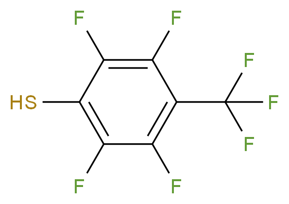 2,3,5,6-tetrafluoro-4-(trifluoromethyl)benzene-1-thiol_分子结构_CAS_651-84-3