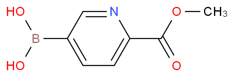 6-(METHOXYCARBONYL)PYRIDINE-3-BORONIC ACID_分子结构_CAS_1072945-86-8)