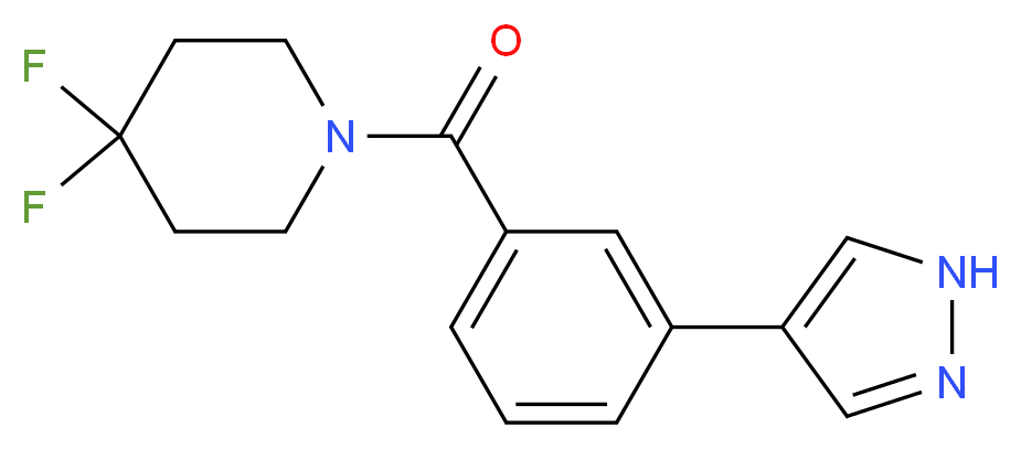 4,4-difluoro-1-[3-(1H-pyrazol-4-yl)benzoyl]piperidine_分子结构_CAS_)